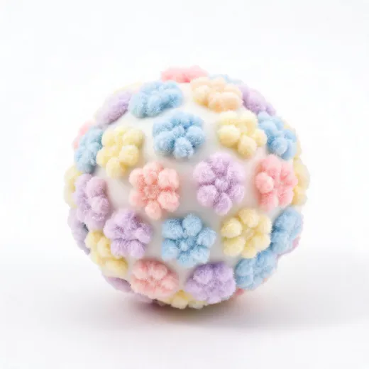 Fuzz ball flower fidget toy
