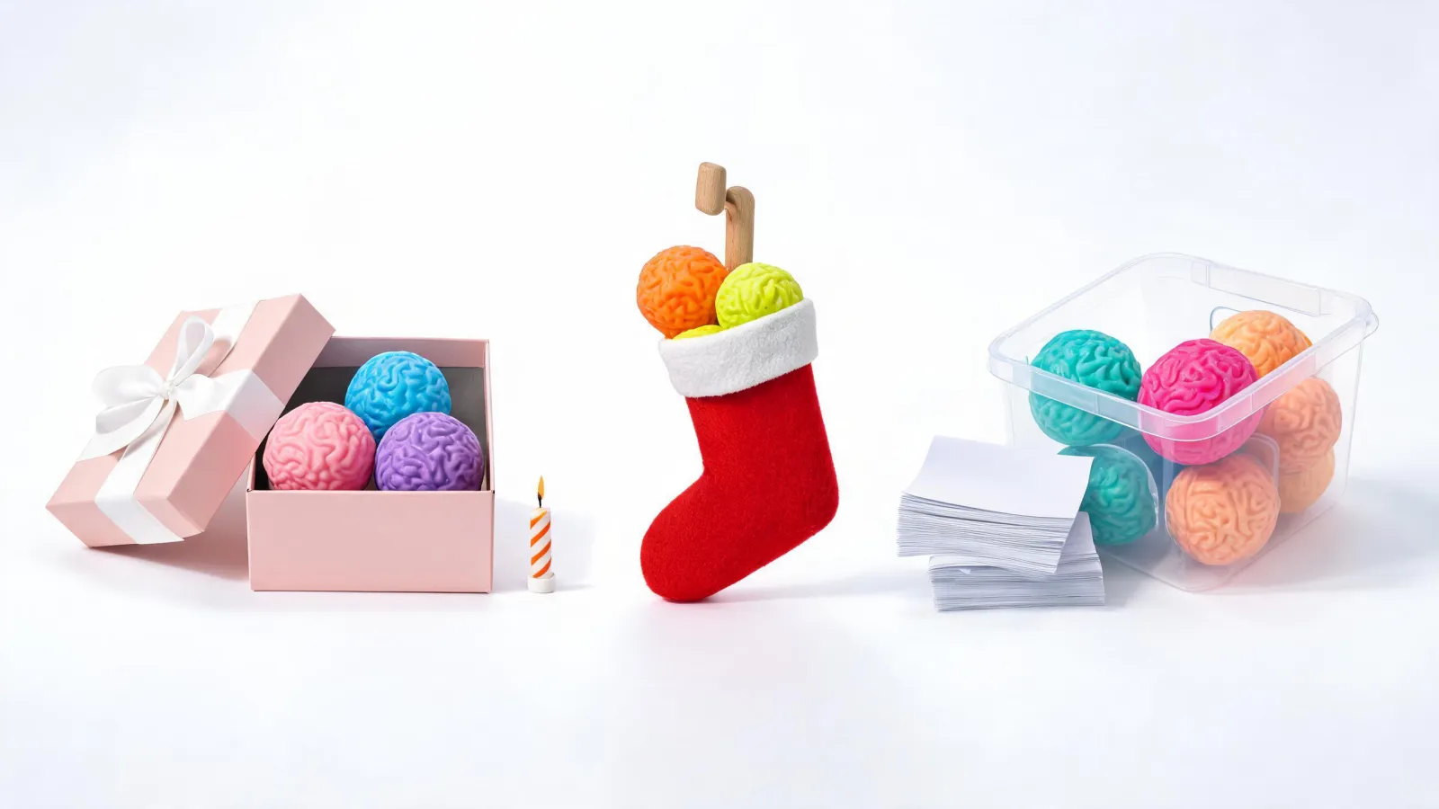 Nee Doh sensory toys arranged for gifting occasions